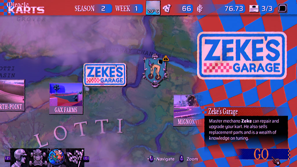 Miracle Karts overworld map.